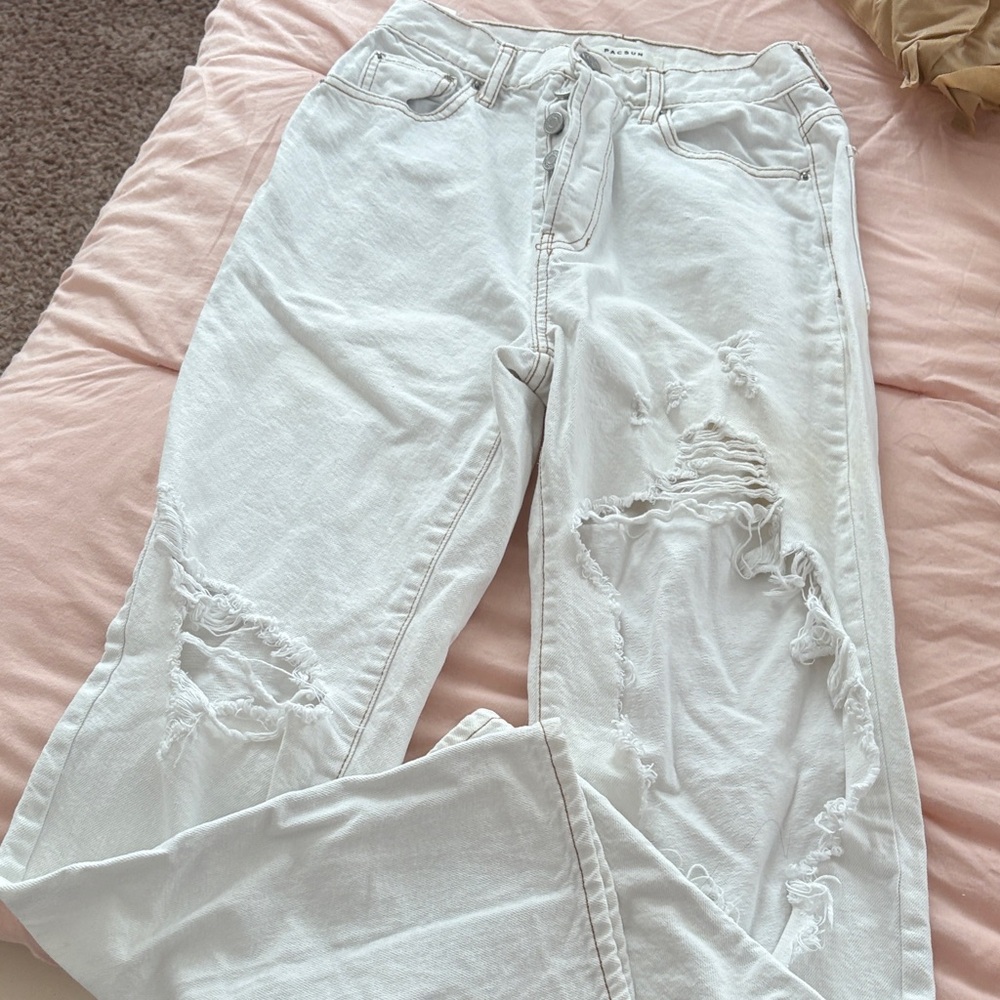 Pacsun White Distressed Women Jeans